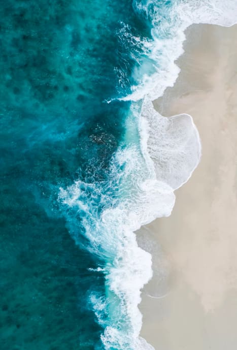 waves on the beach