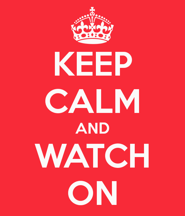 Keep Calm and Watch Icon poster