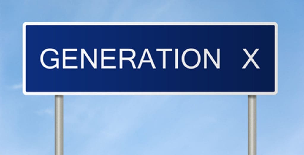 Sign saying, "Generation X"