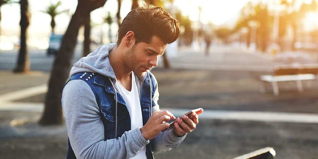 Man using phone