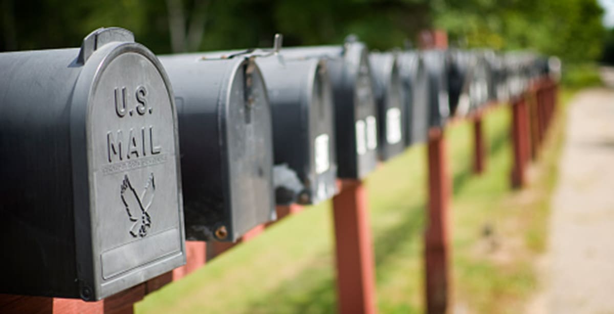 Series of mailboxes