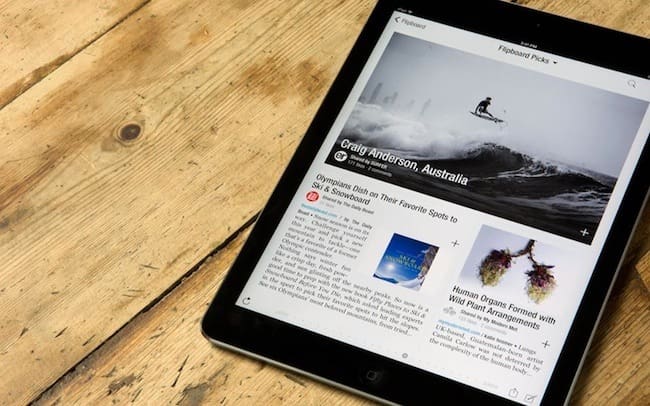 News article on tablet