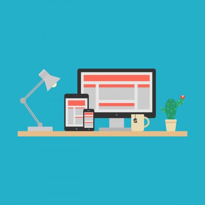 Graphic of desktop, tablet and phone