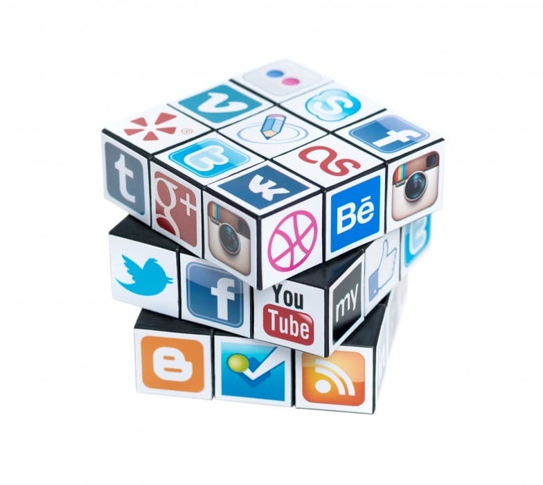 Rubiks cube with social icons