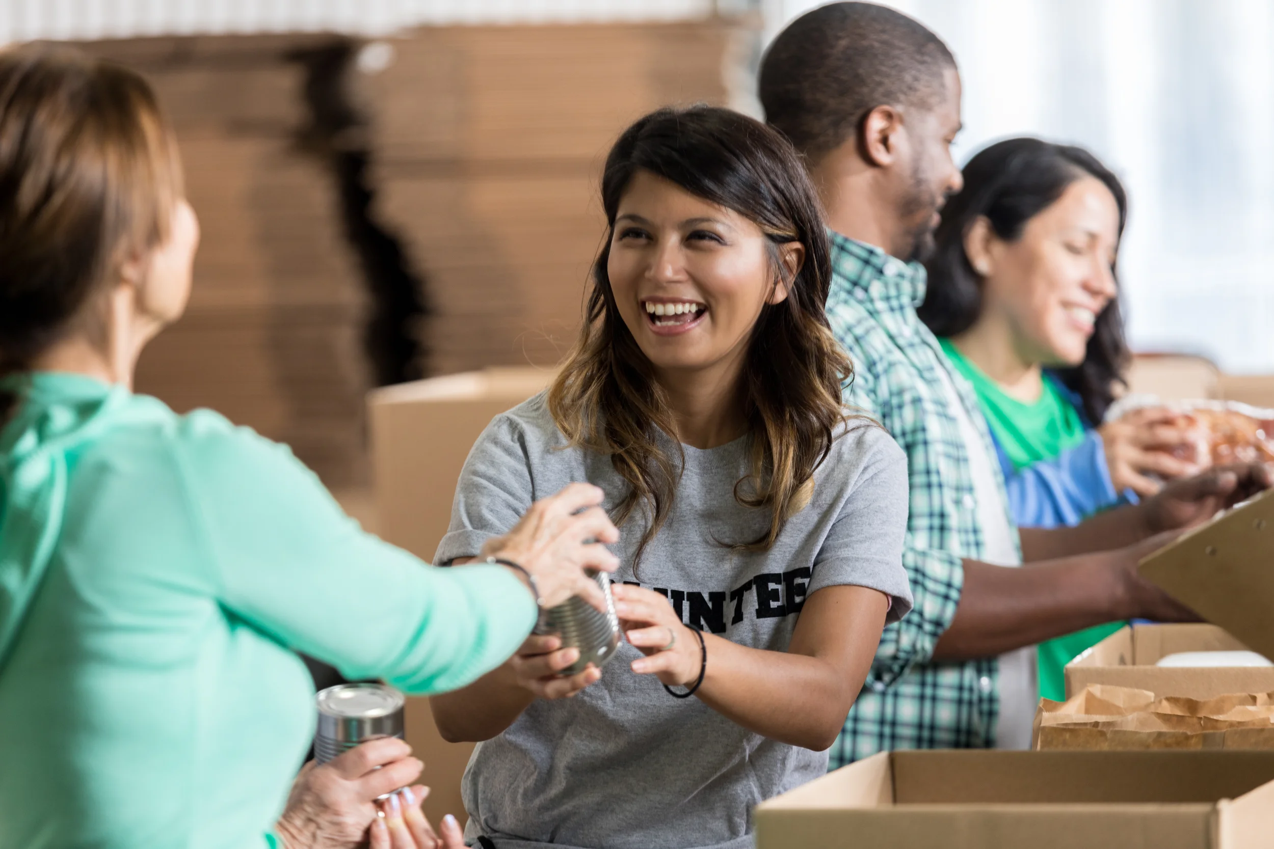 volunteer smiling