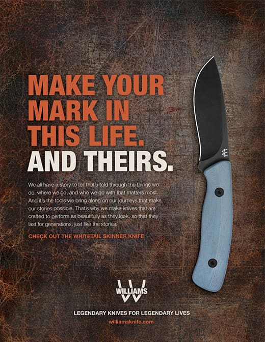 Williams Knife Co. print ad