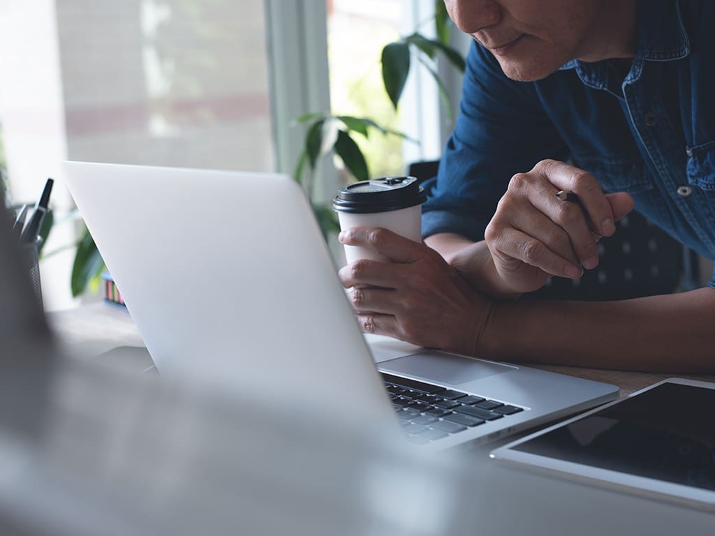 Man at laptop