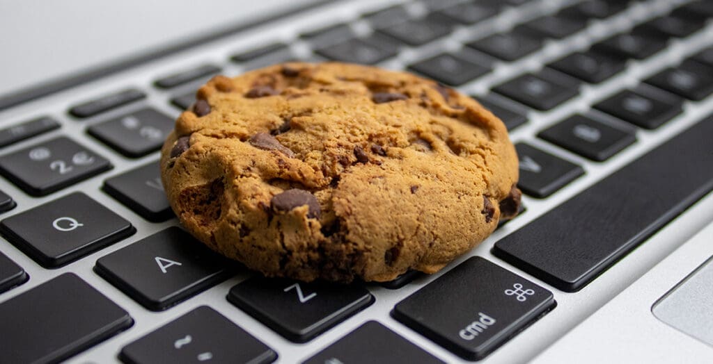 Cookie on keyboard