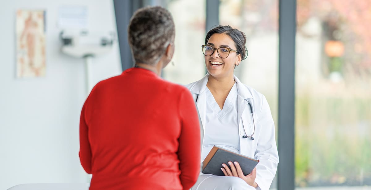 Doctor meets with patient