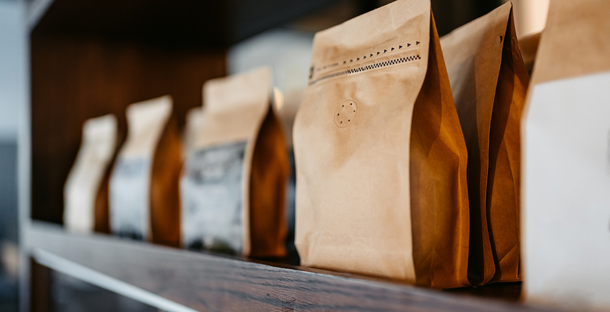 packages on a shelf